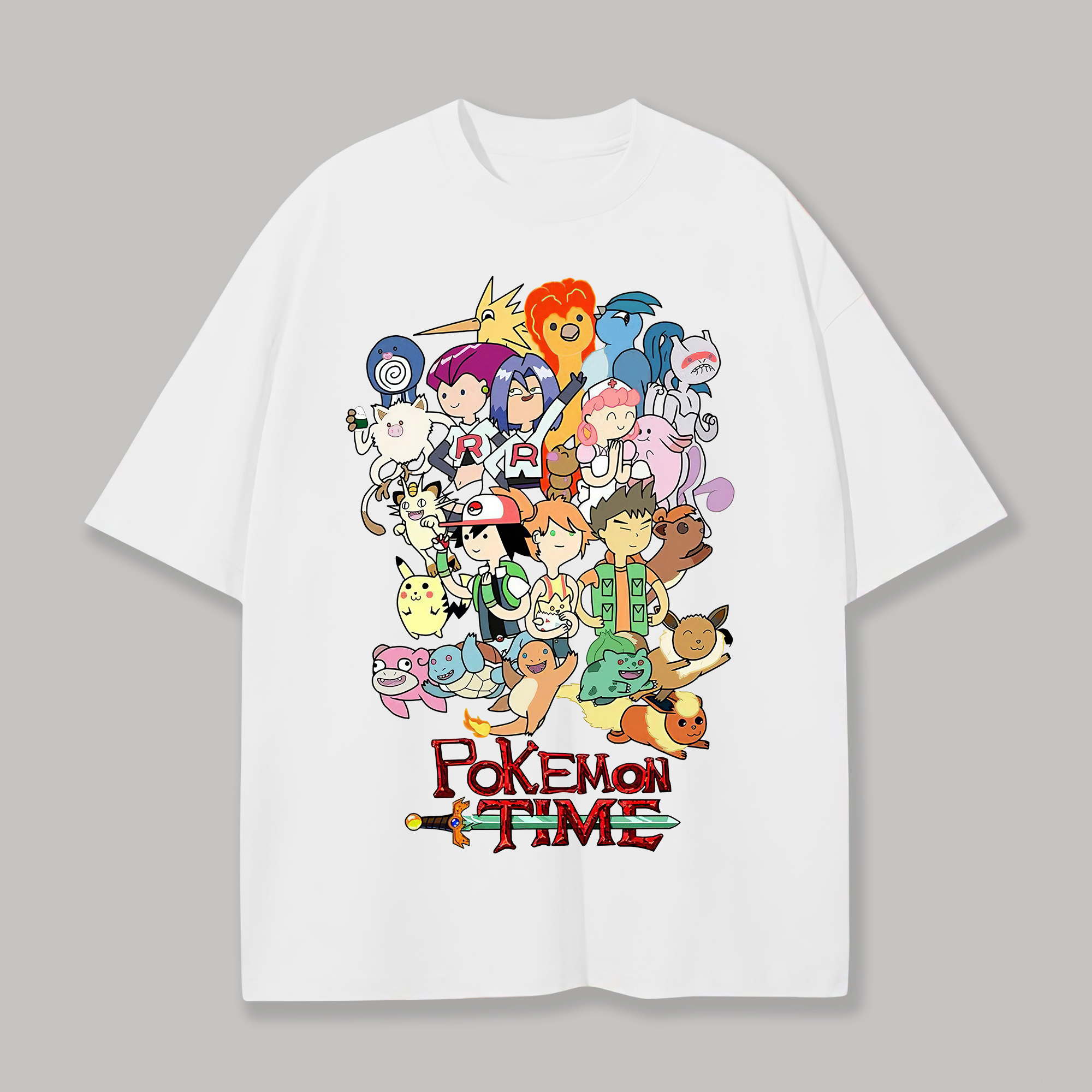  Time Printed Unisex Oversized T-shirt Image - 1