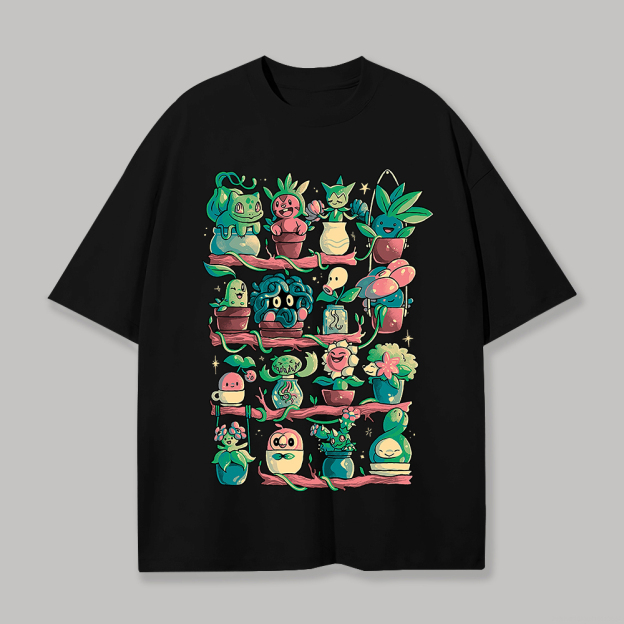  Grass Shelf Printed Unisex Oversized T-shirt Image - 1