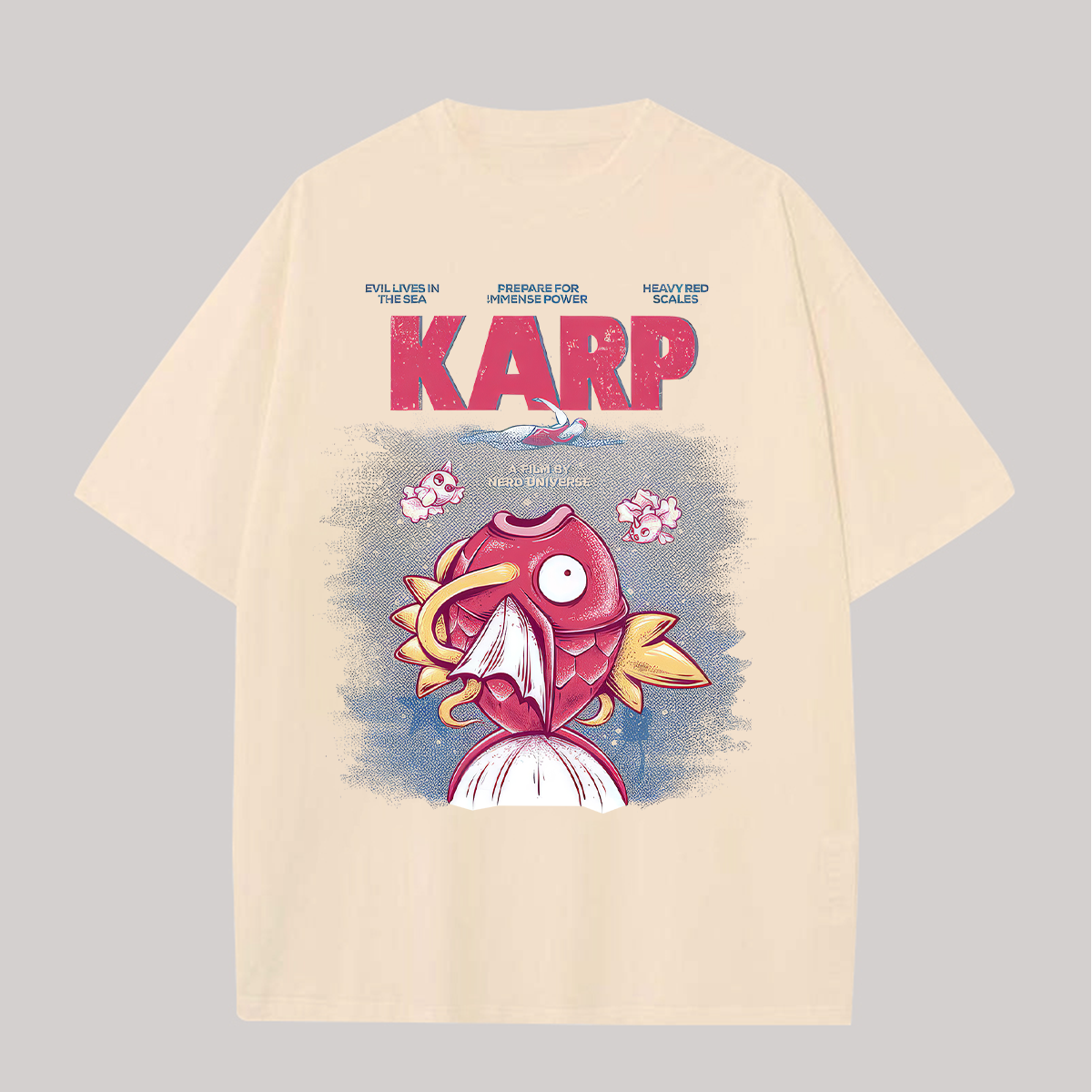 Pokémon Magikarp Printed Oversized Unisex T-shirts Image - 2
