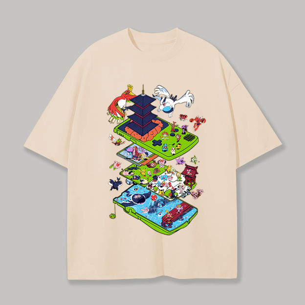  Gold Version and Silver Version Printed Unisex Oversized T-shirt Image - 1