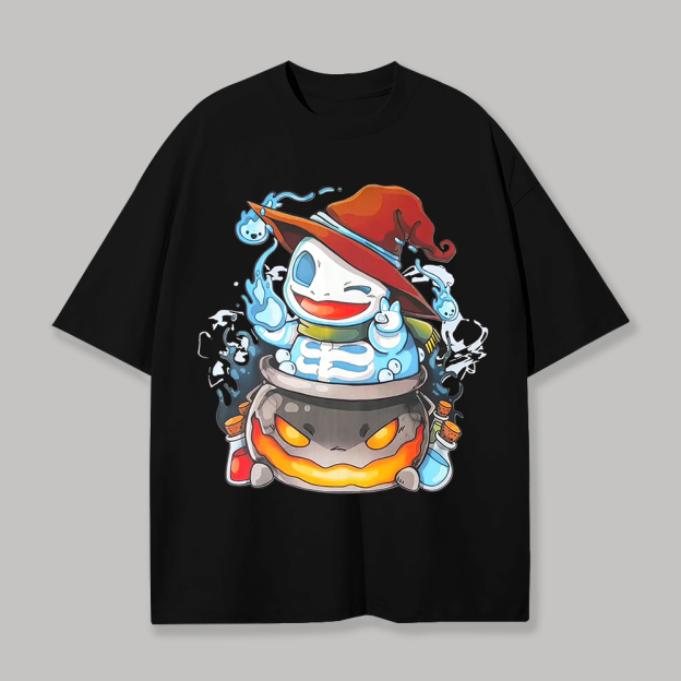  Squirtle Halloween Printed Unisex Oversized T-shirt Image - 1