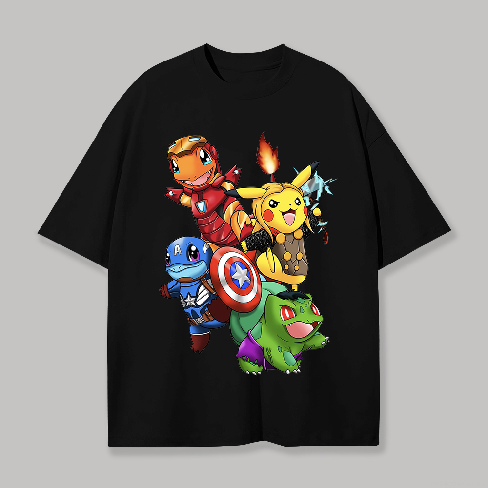  And Marvel Printed Unisex Oversized T-shirt Image - 1