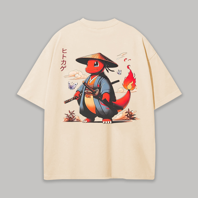  Charmander Printed Unisex Oversized T-shirt Image - 2