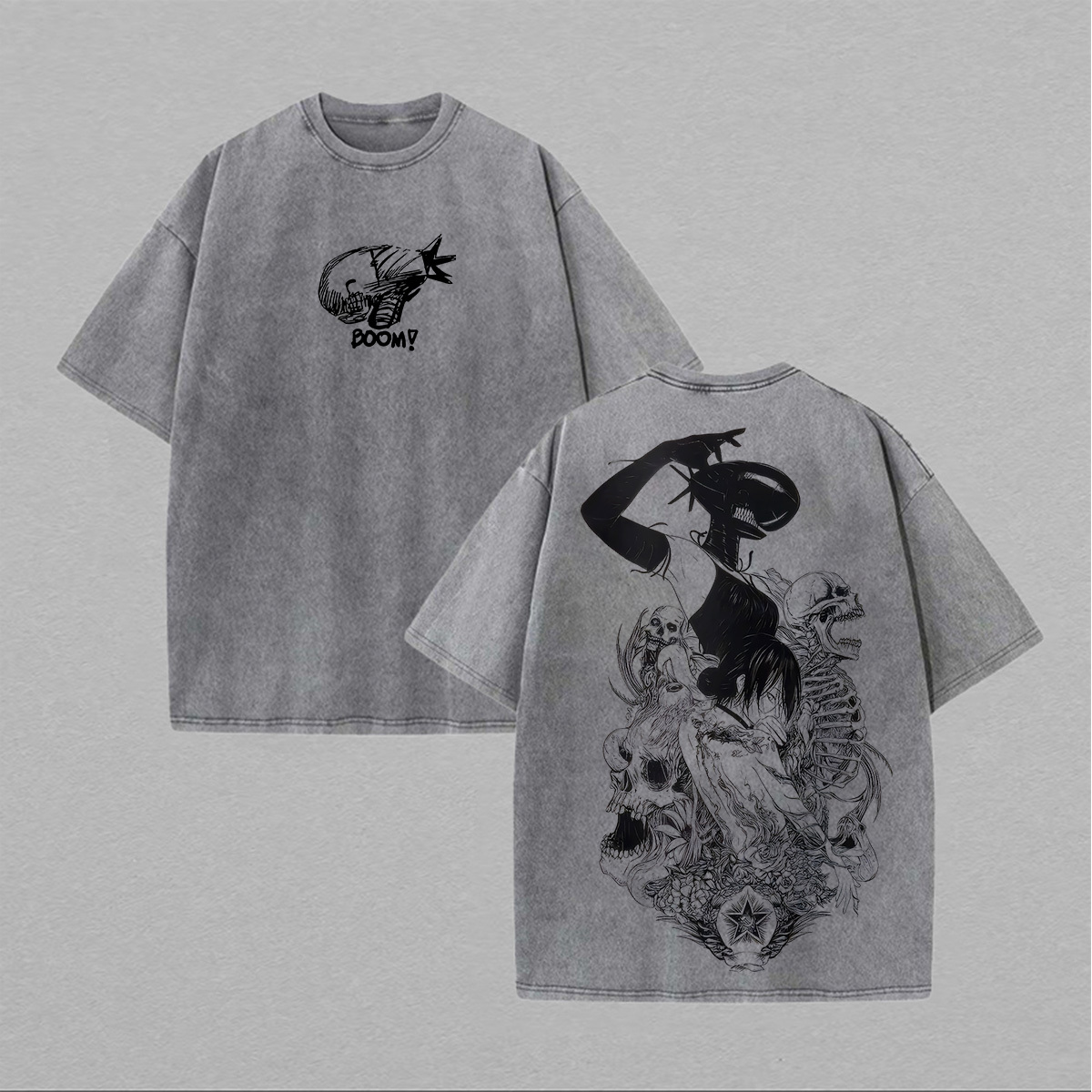 Chainsaw Man Makima Power Printed Unisex Washed T-Shirt Image - 1
