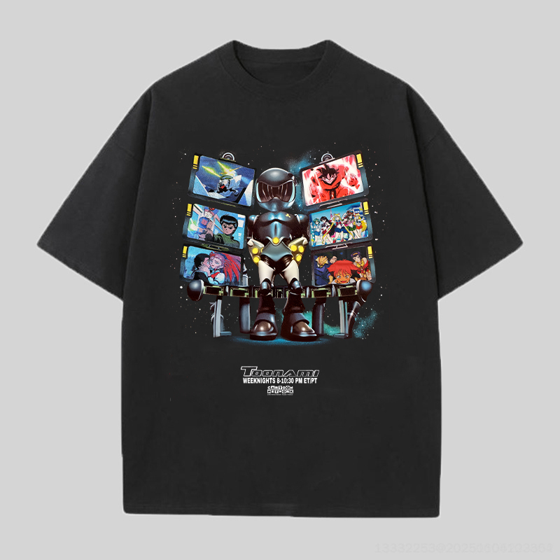 Toonami Classic Anime Printed Oversized Unisex T-shirt Image - 1