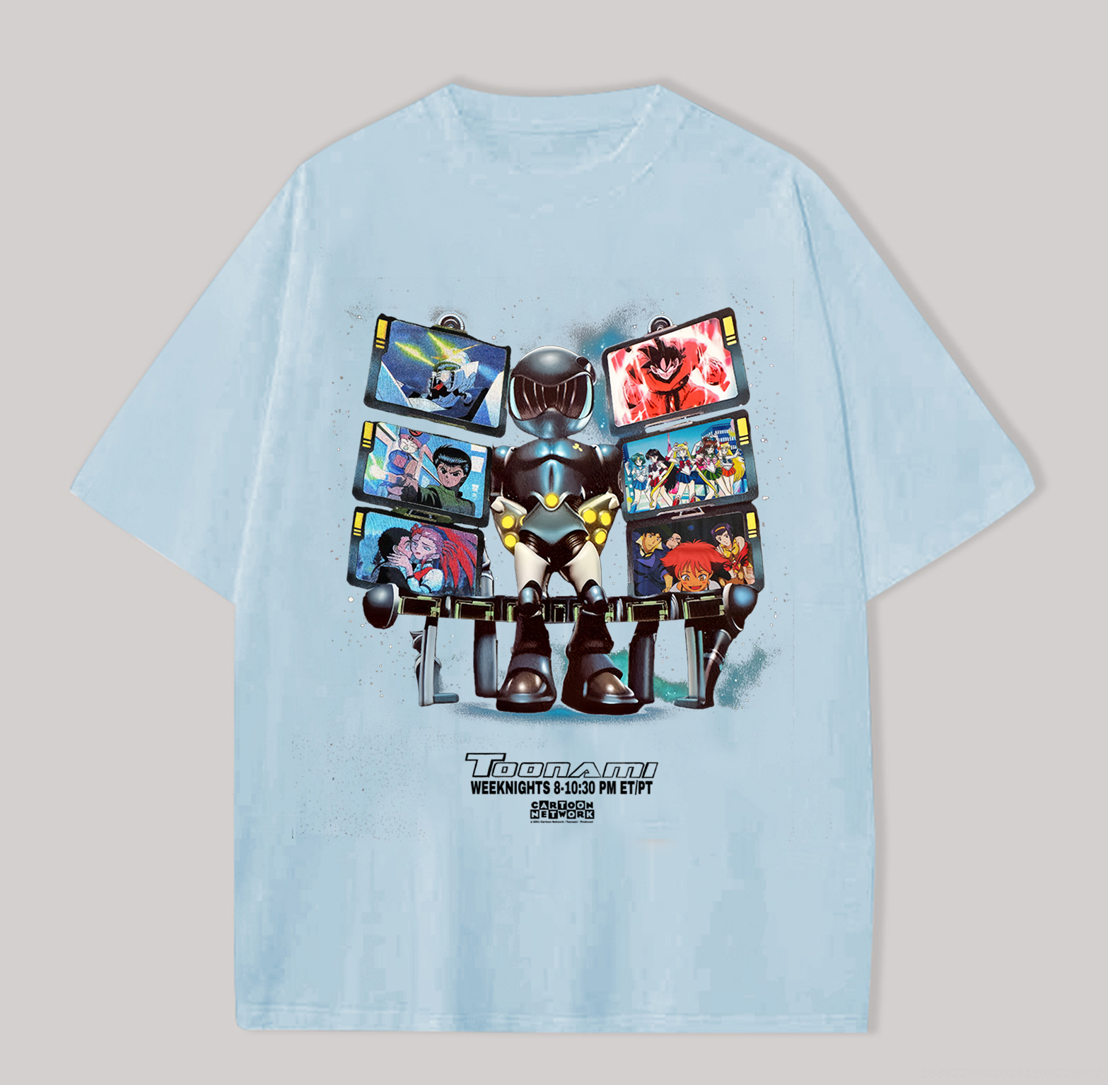 Toonami Classic Anime Printed Oversized Unisex T-shirt Image - 7