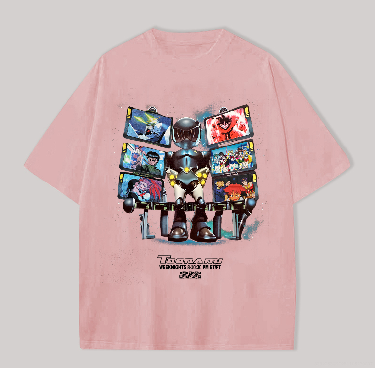 Toonami Classic Anime Printed Oversized Unisex T-shirt Image - 8