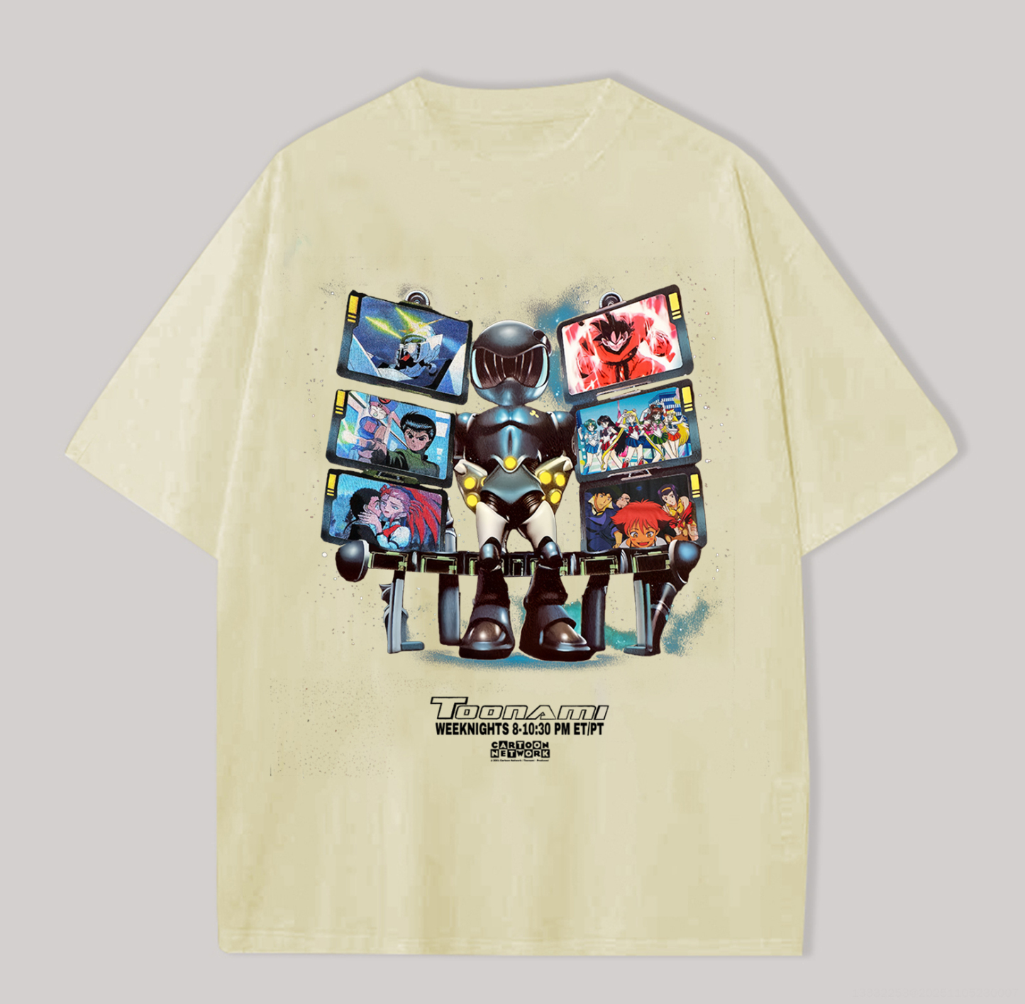 Toonami Classic Anime Printed Oversized Unisex T-shirt Image - 9