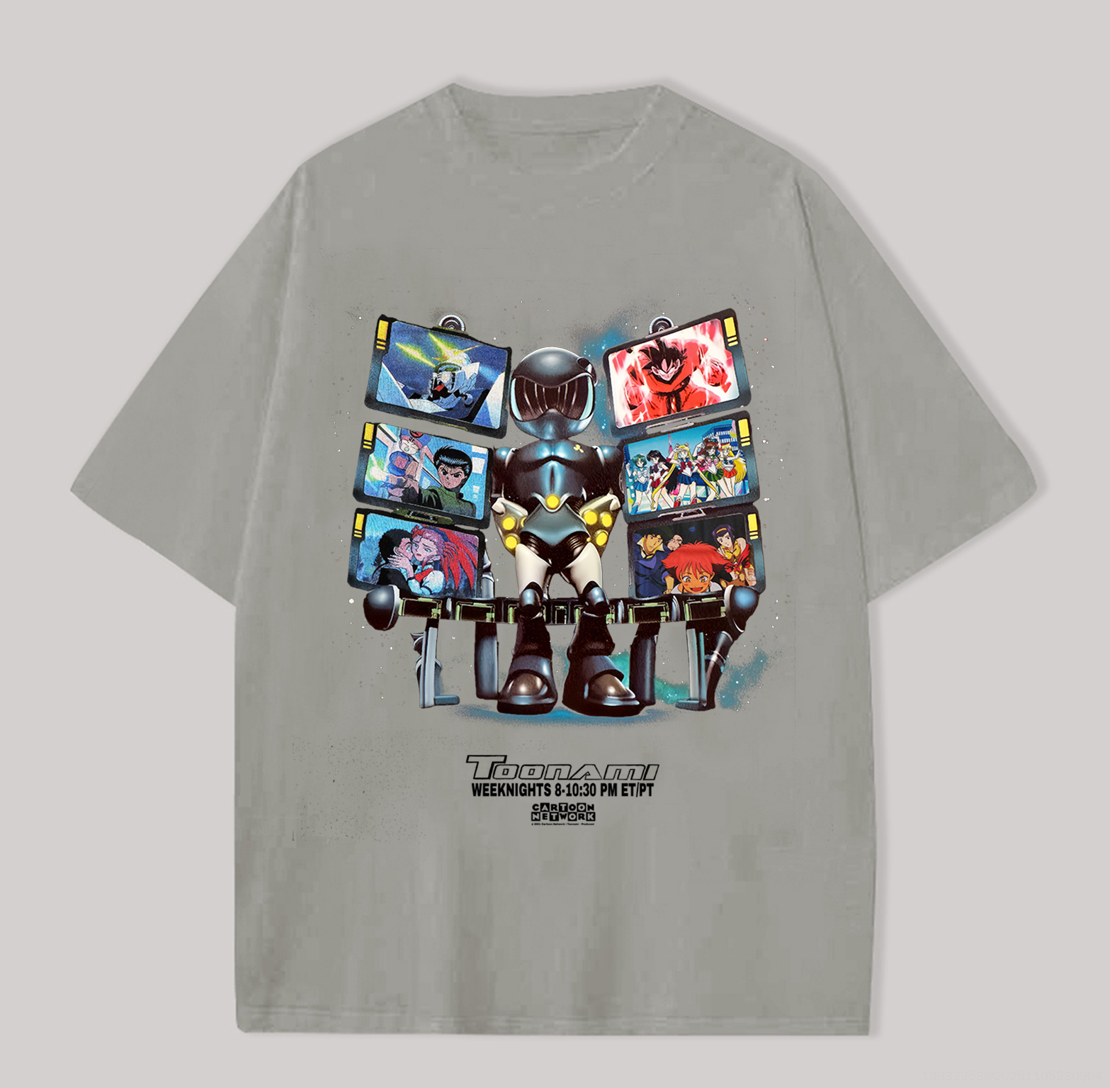 Toonami Classic Anime Printed Oversized Unisex T-shirt Image - 10