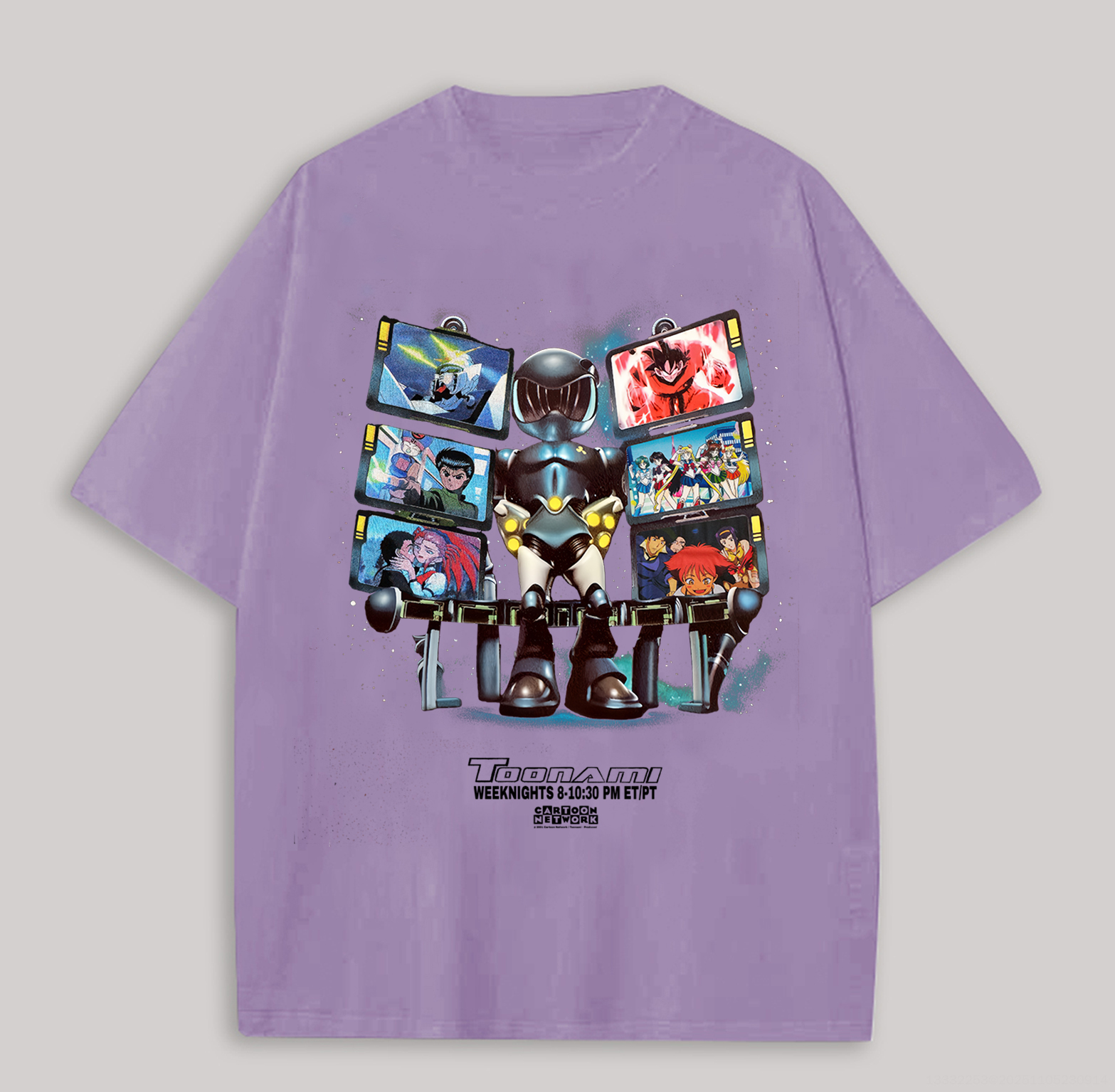 Toonami Classic Anime Printed Oversized Unisex T-shirt Image - 11
