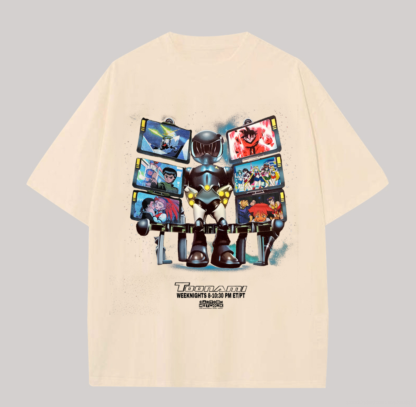 Toonami Classic Anime Printed Oversized Unisex T-shirt Image - 12