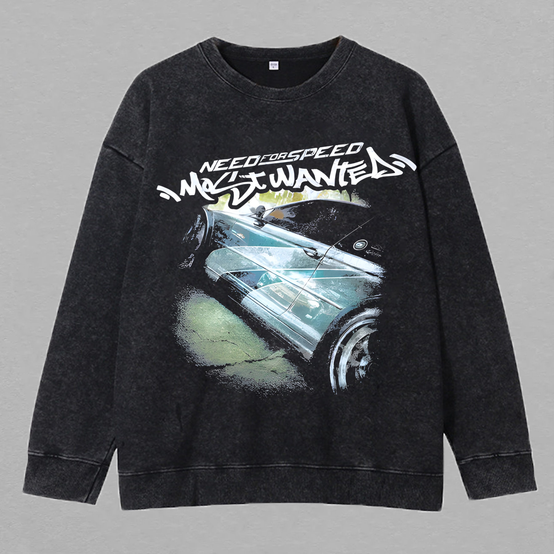 Need for Speed: Most Wanted Printed Men's Washed Sweatshirt