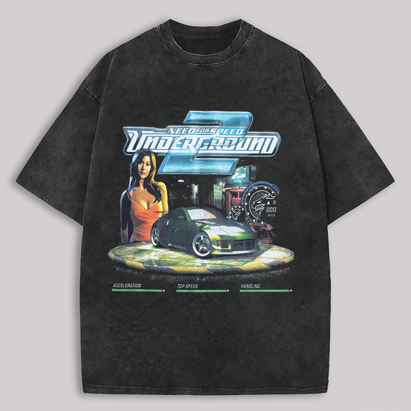 Need for Speed: Underground 2, NFSU2 Printed Unisex Washed T-Shirt