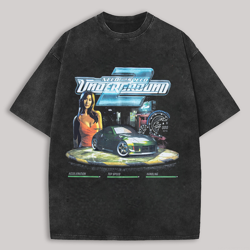 Need for Speed: Underground 2, NFSU2 Printed Unisex Washed T-Shirt
