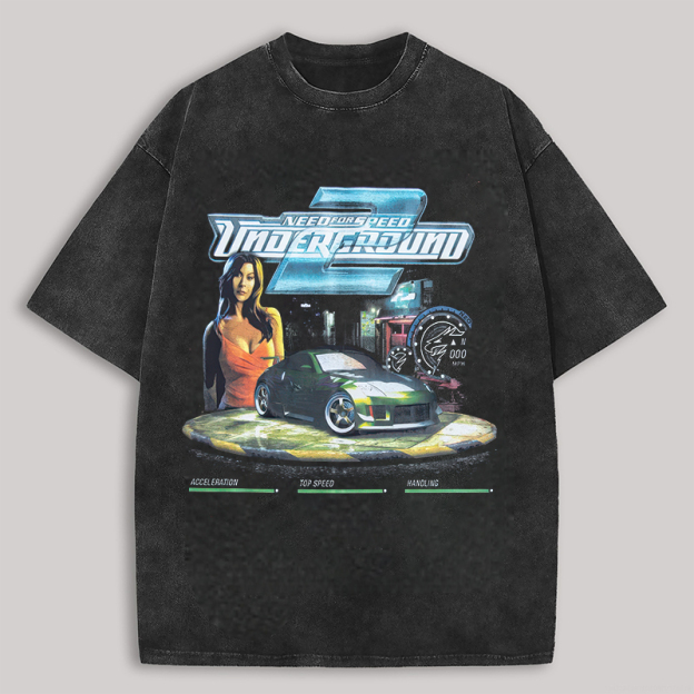 Need for Speed: Underground 2, NFSU2 Printed Unisex Washed T-Shirt