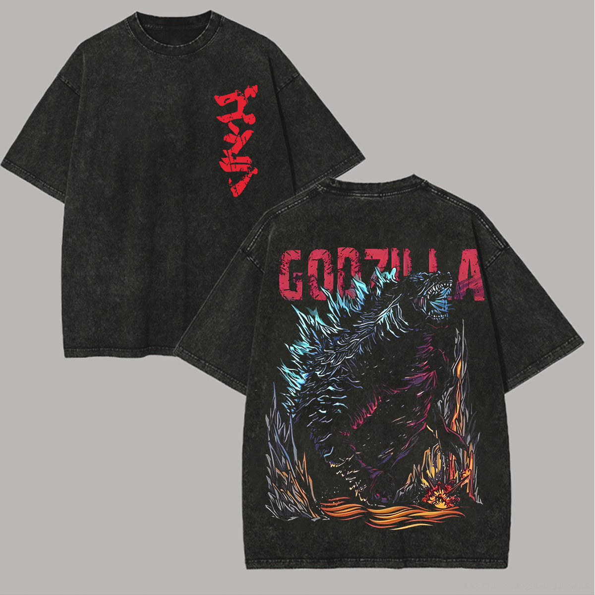 odzillavskongroar Vintage Printed Unisex Washed T-Shirt
