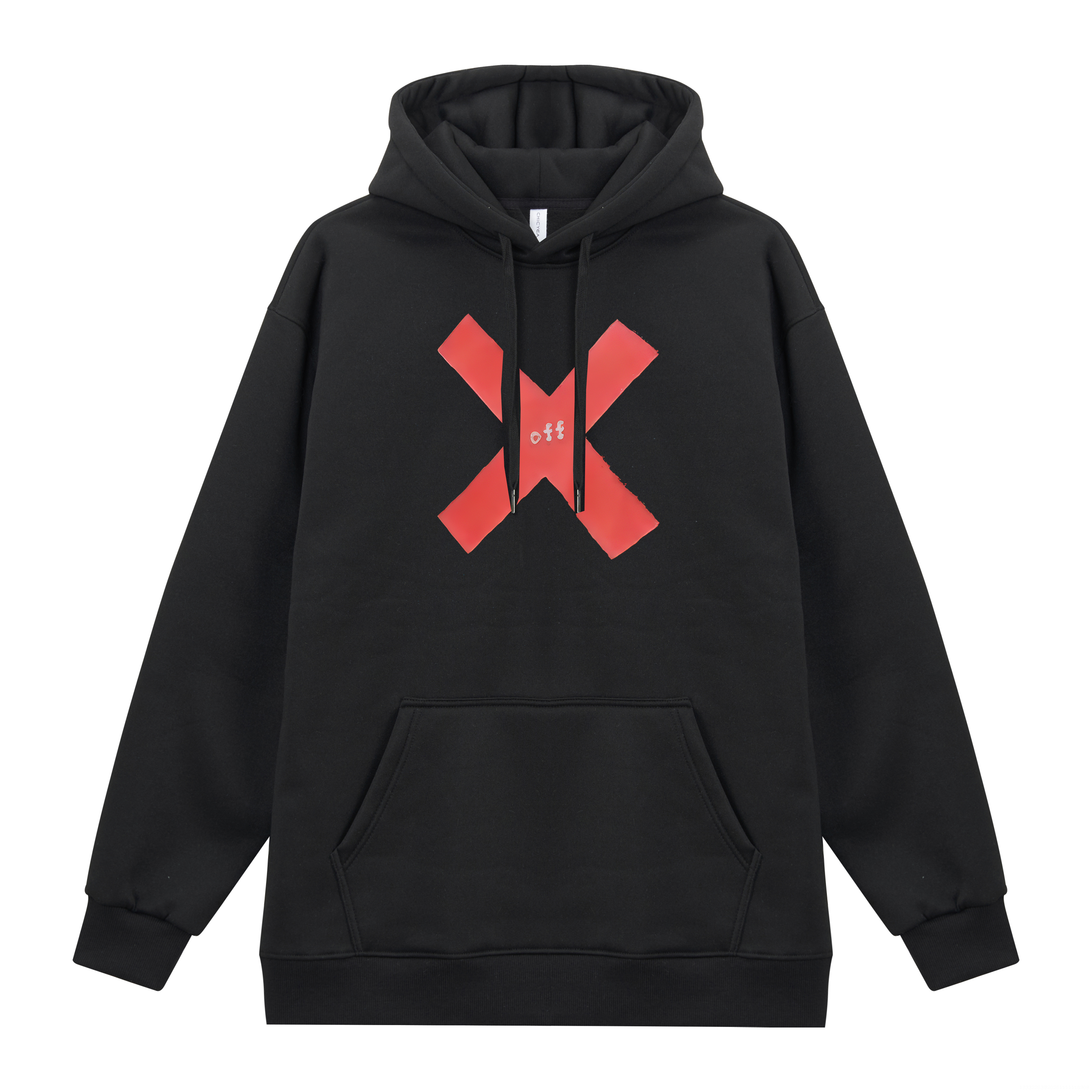 Off Printed Fleece-lined Unisex Hoodie