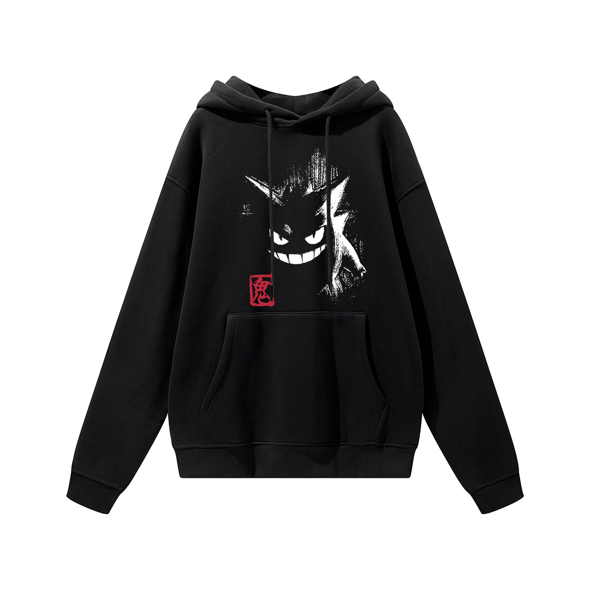 Pokémon Gengar Printed Unisex Heavyweight Hoodie with Drawstring