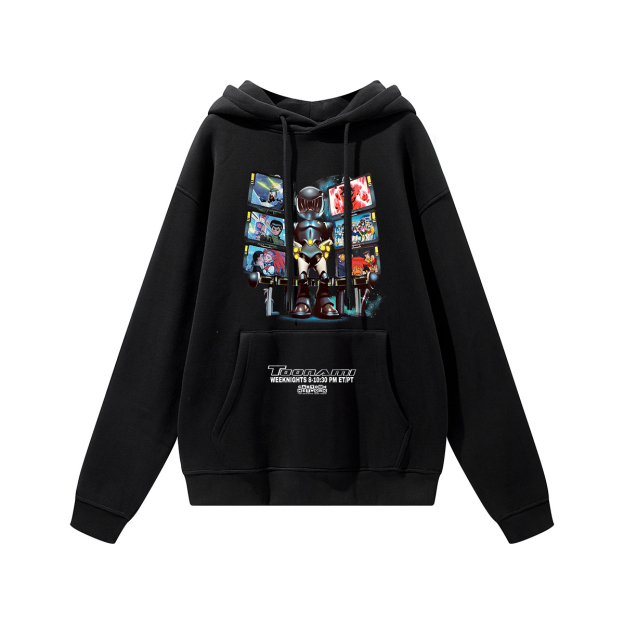 Toonami Vintage Printed unisex Heavyweight Hoodie with Drawstring Image - 1