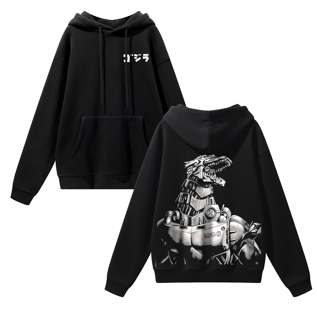 Mechagodzilla MFS-3 Printed Unisex Heavyweight Hoodie with Drawstring