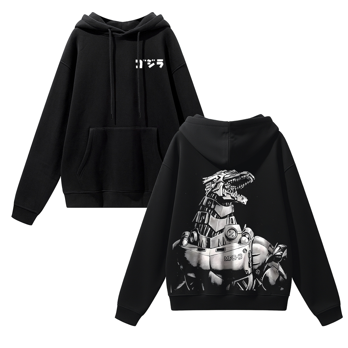 Mechagodzilla MFS-3 Printed Unisex Heavyweight Hoodie with Drawstring