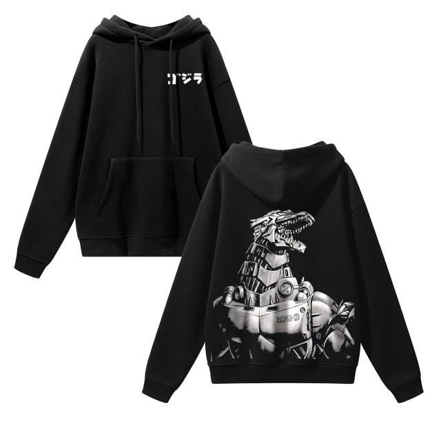 Mechagodzilla MFS-3 Printed Unisex Heavyweight Hoodie with Drawstring