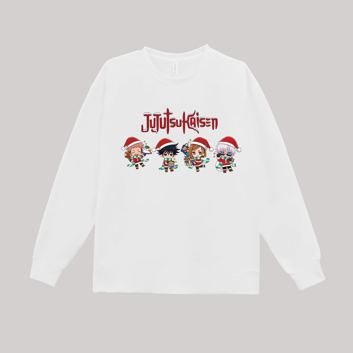 Jujutsu Kaisen Christmas Printed Fleece-lined Unisex Sweatshirt