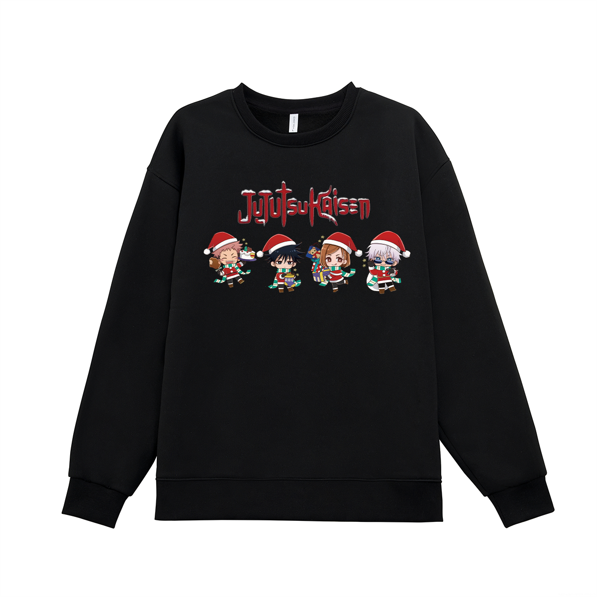 Jujutsu Kaisen Christmas Printed Fleece-lined Unisex Sweatshirt