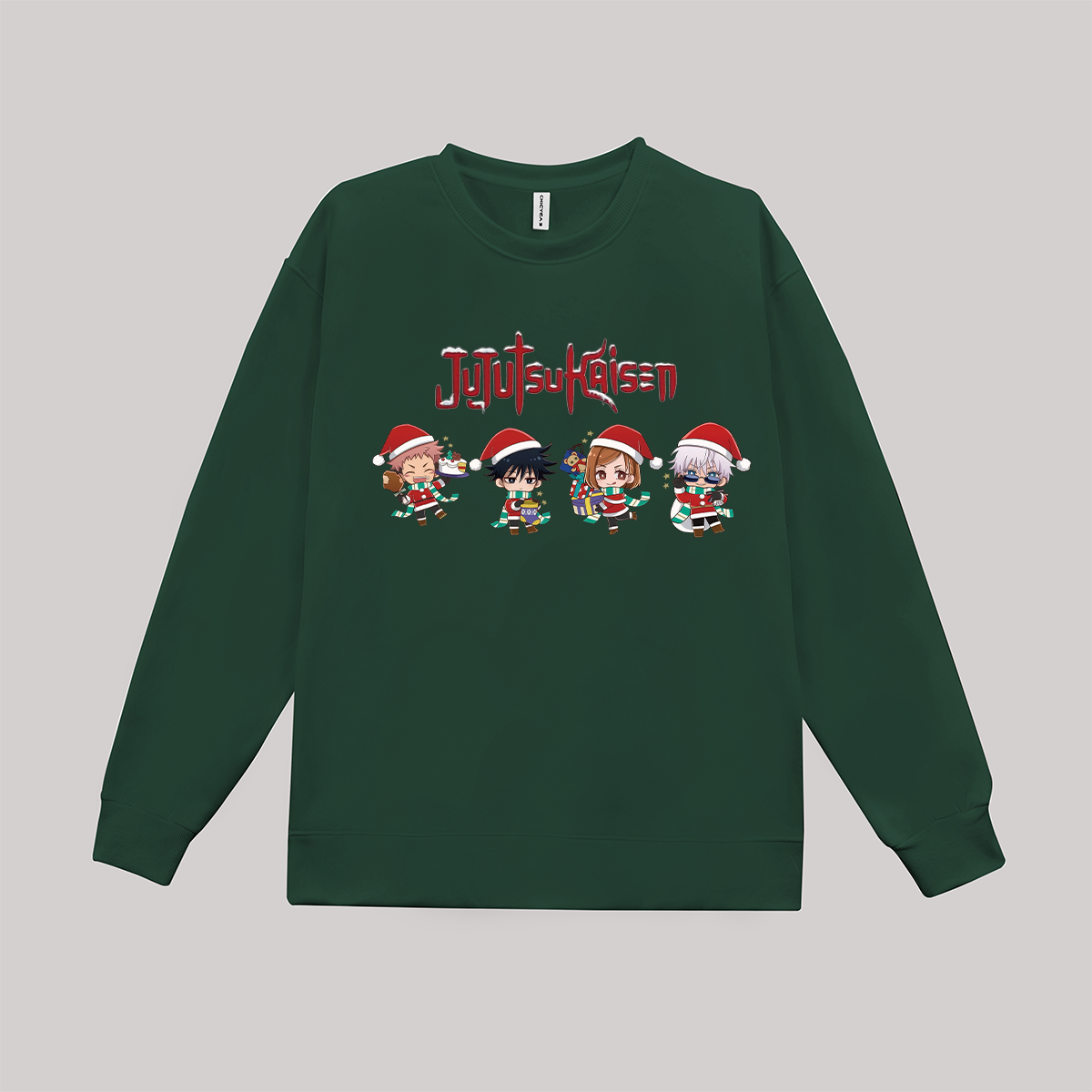 Jujutsu Kaisen Christmas Printed Fleece-lined Unisex Sweatshirt