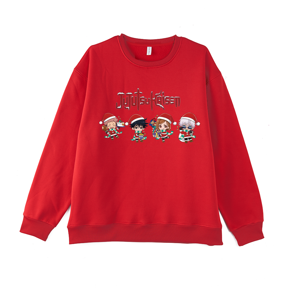 Jujutsu Kaisen Christmas Printed Fleece-lined Unisex Sweatshirt