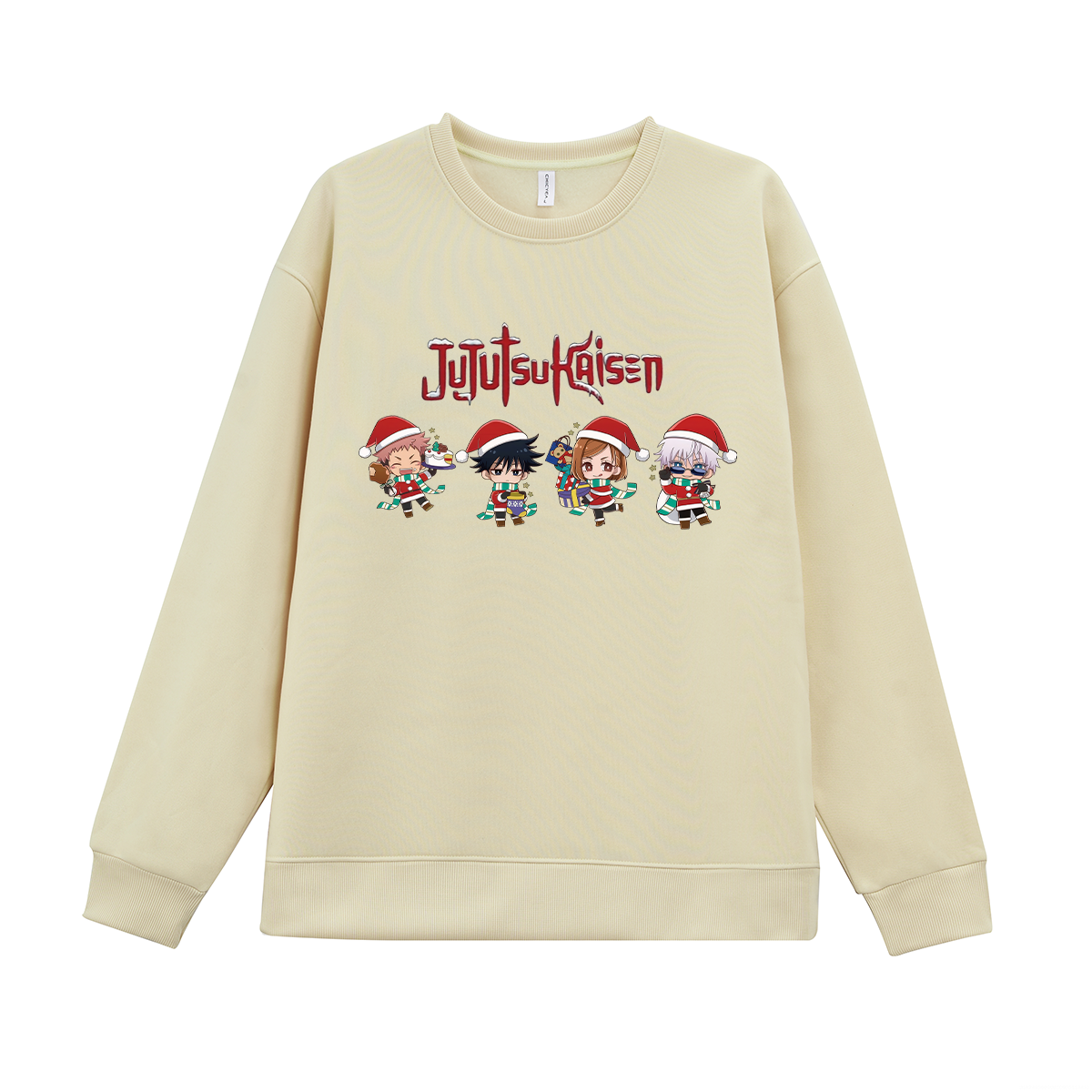 Jujutsu Kaisen Christmas Printed Fleece-lined Unisex Sweatshirt
