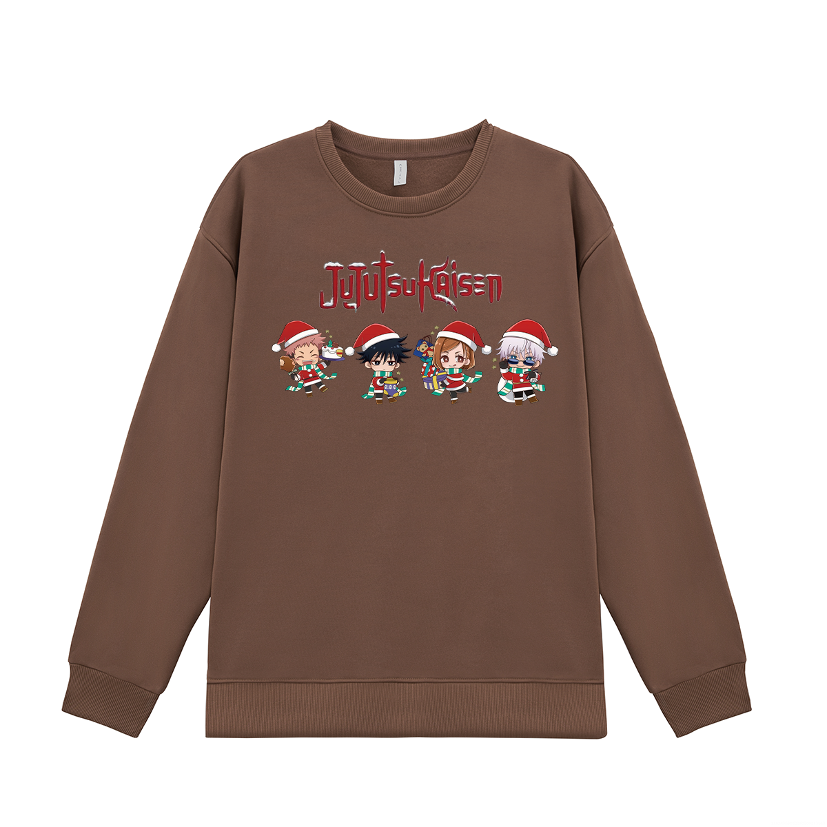 Jujutsu Kaisen Christmas Printed Fleece-lined Unisex Sweatshirt