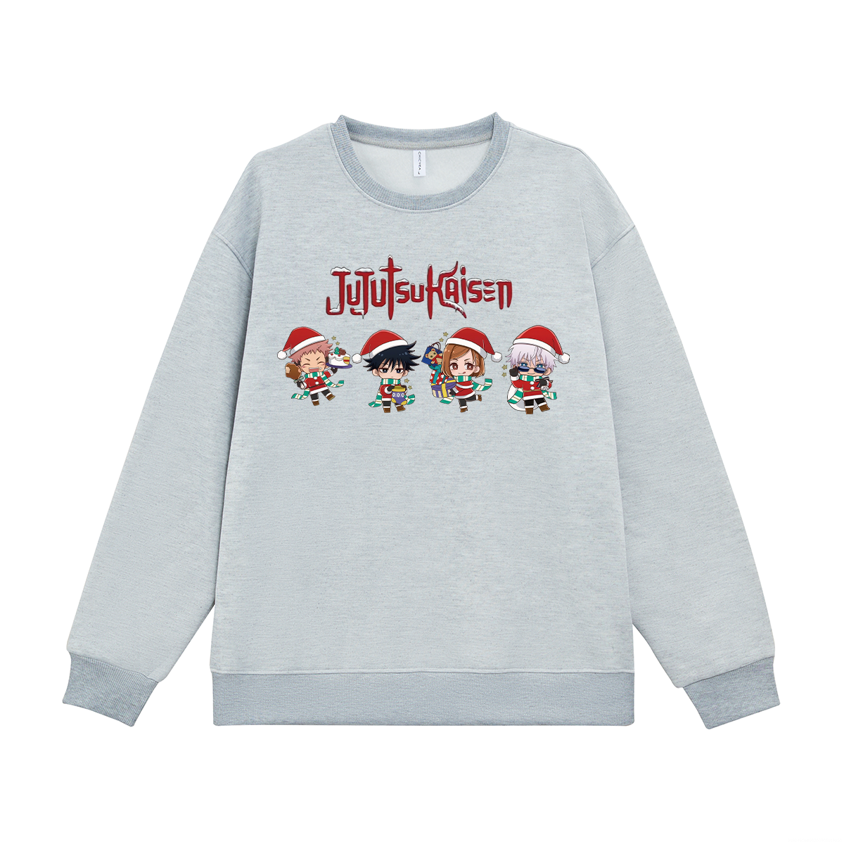 Jujutsu Kaisen Christmas Printed Fleece-lined Unisex Sweatshirt