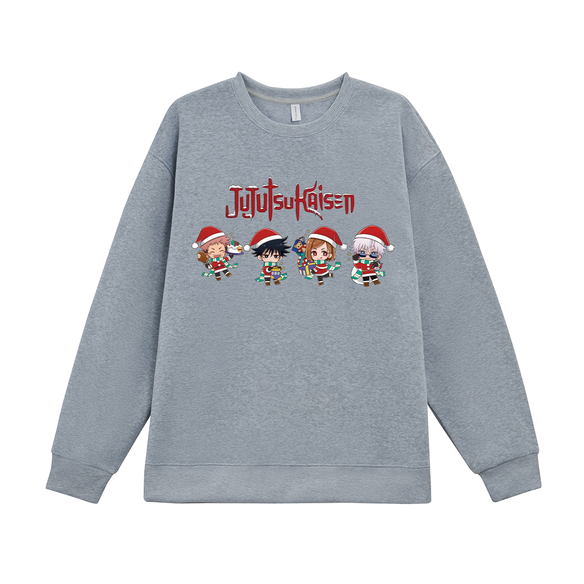 Jujutsu Kaisen Christmas Printed Fleece-lined Unisex Sweatshirt