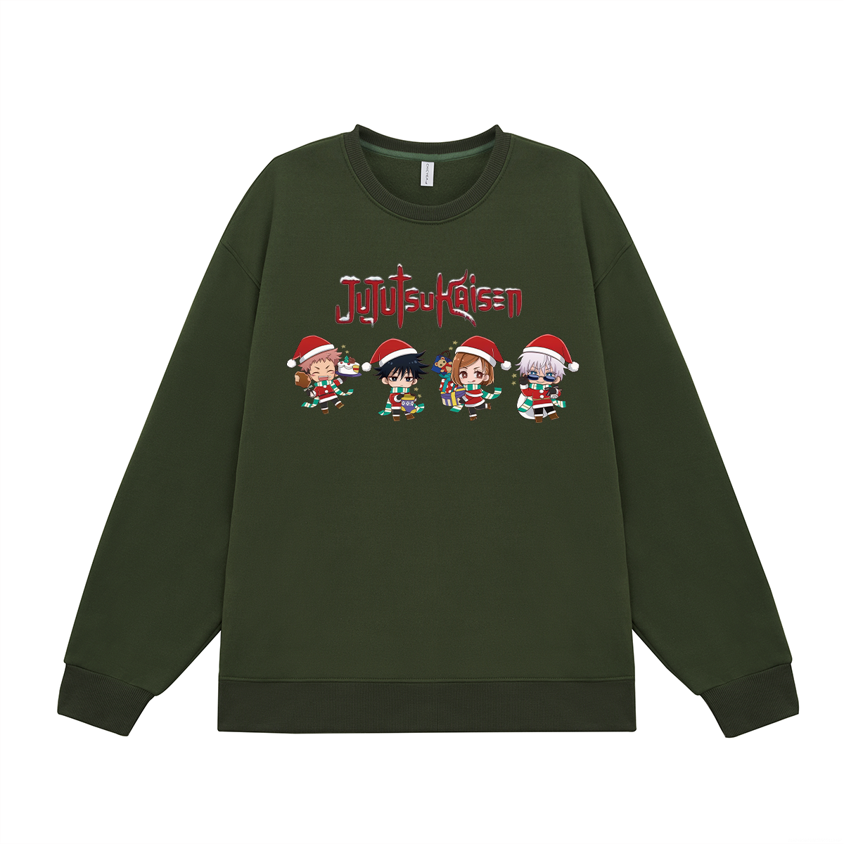 Jujutsu Kaisen Christmas Printed Fleece-lined Unisex Sweatshirt
