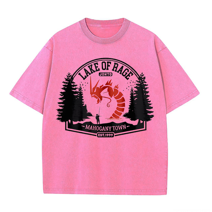 Lake of Rage Printed Unisex Washed T-Shirt Image - 3