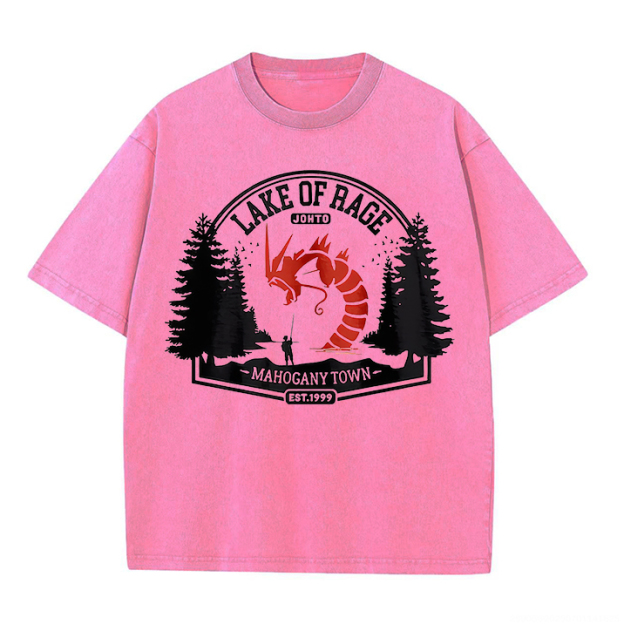 Lake of Rage Printed Unisex Washed T-Shirt Image - 3