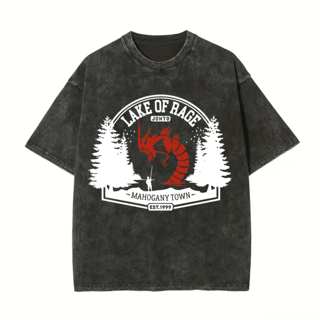 Lake of Rage Printed Unisex Washed T-Shirt Image - 4