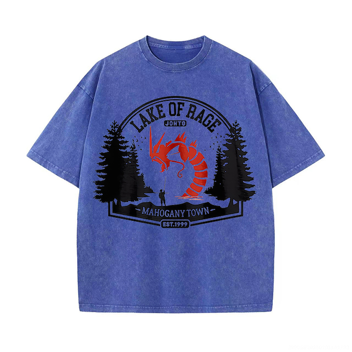 Lake of Rage Printed Unisex Washed T-Shirt Image - 5