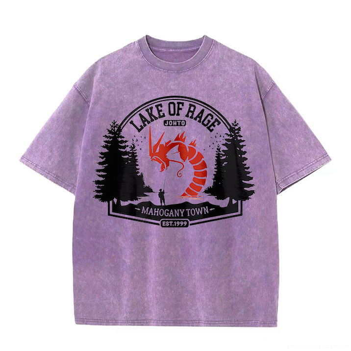 Lake of Rage Printed Unisex Washed T-Shirt Image - 6