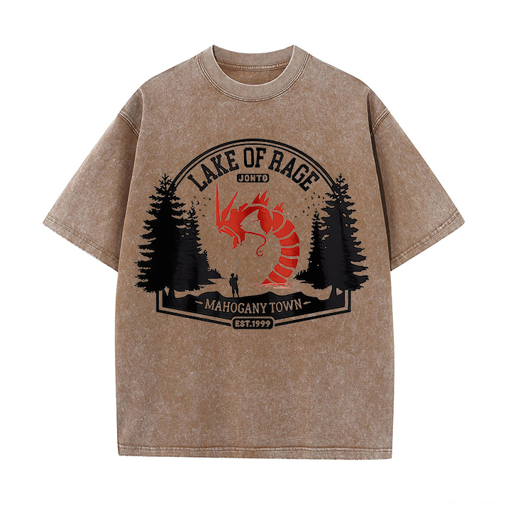 Lake of Rage Printed Unisex Washed T-Shirt Image - 7