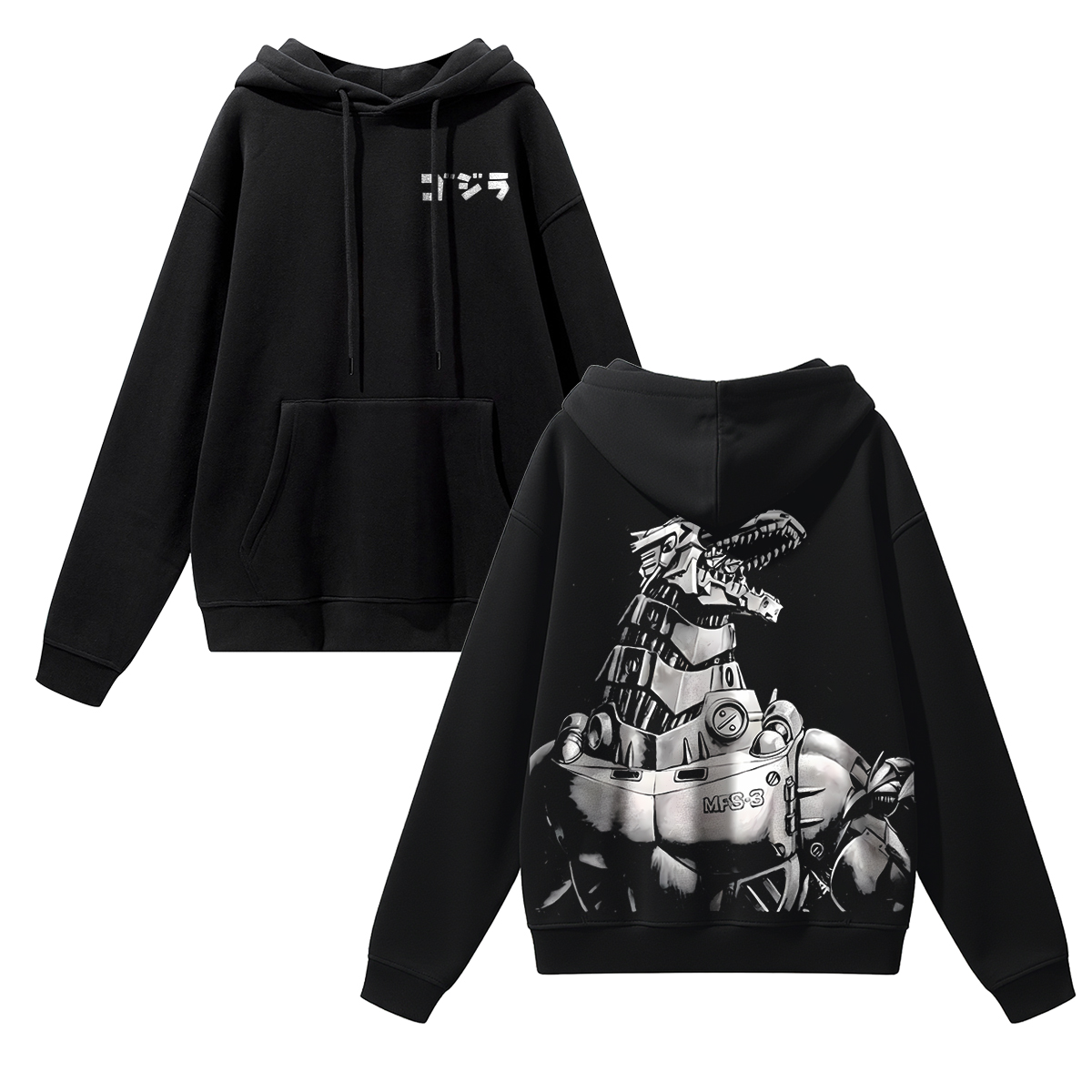 Mechagodzilla MFS-3 Printed Unisex Heavyweight Hoodie with Drawstring