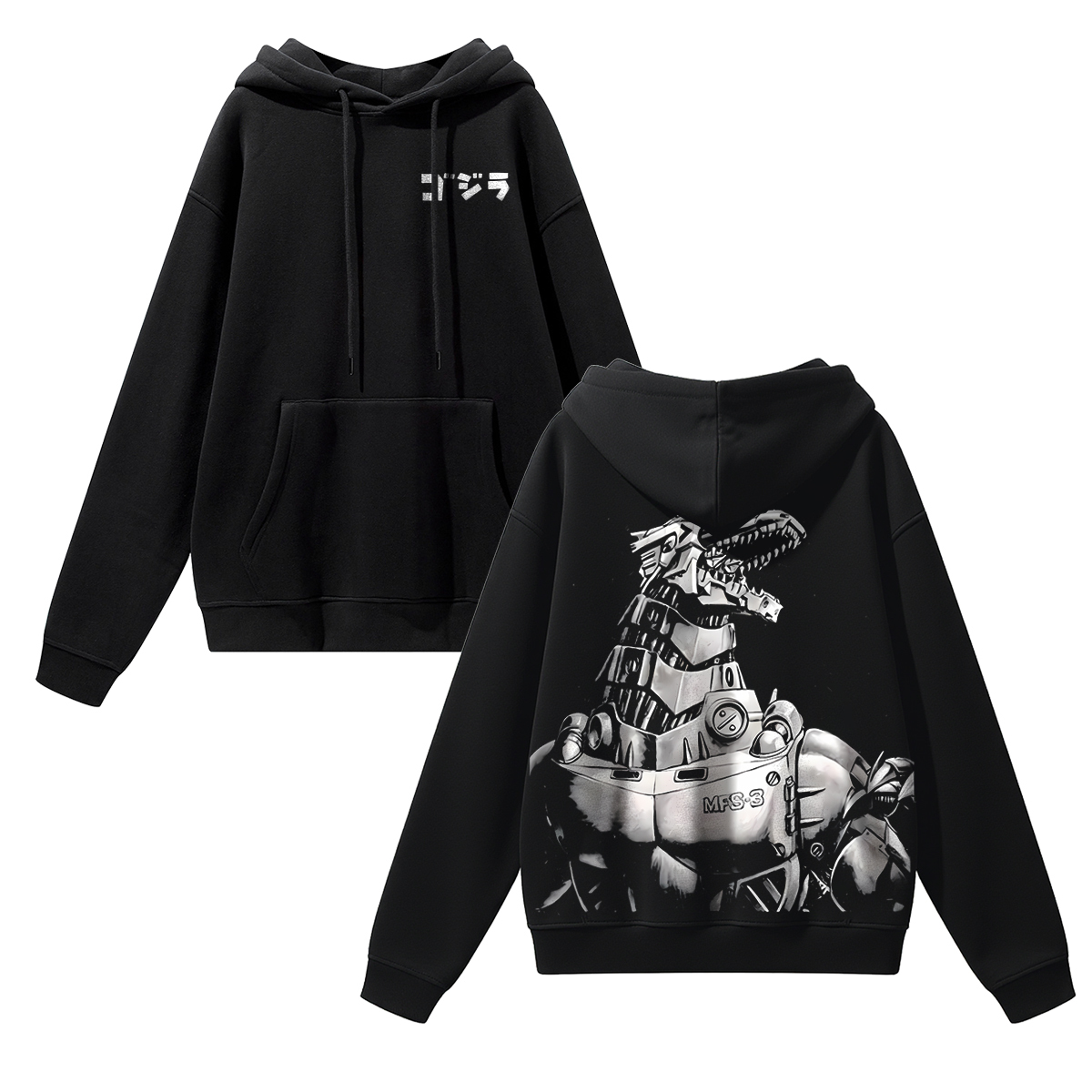 Mechagodzilla MFS-3 Printed Unisex Heavyweight Hoodie with Drawstring