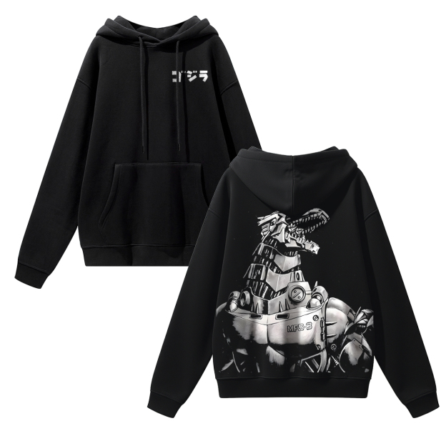 Mechagodzilla MFS-3 Printed Unisex Heavyweight Hoodie with Drawstring