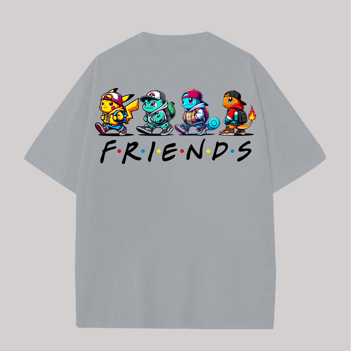  Friends Printed Oversized Unisex T-shirts Image - 3