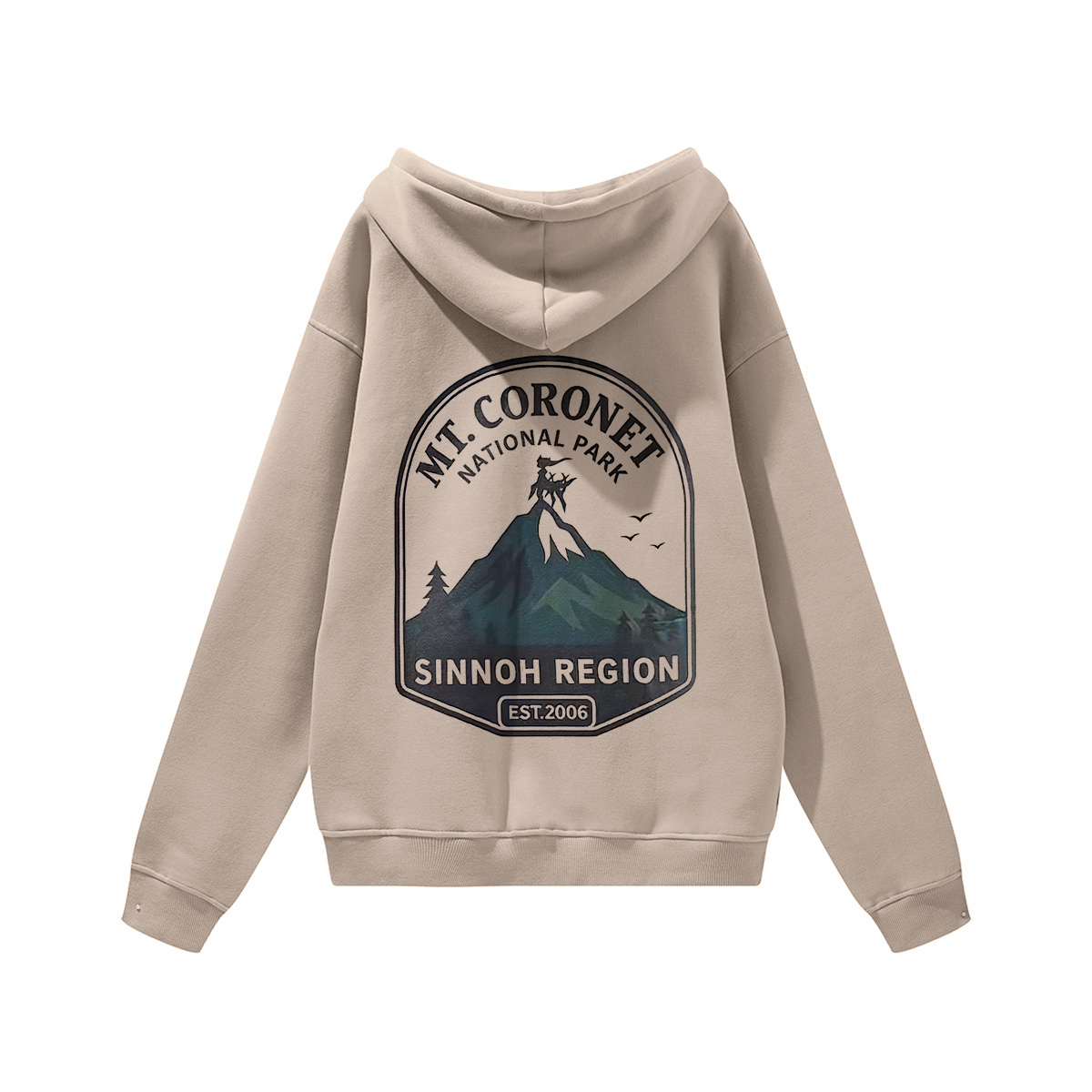 Mt. Coronet National Park Sinnoh Region Est. 2006 Printed Unisex Heavyweight Hoodie with Drawstring