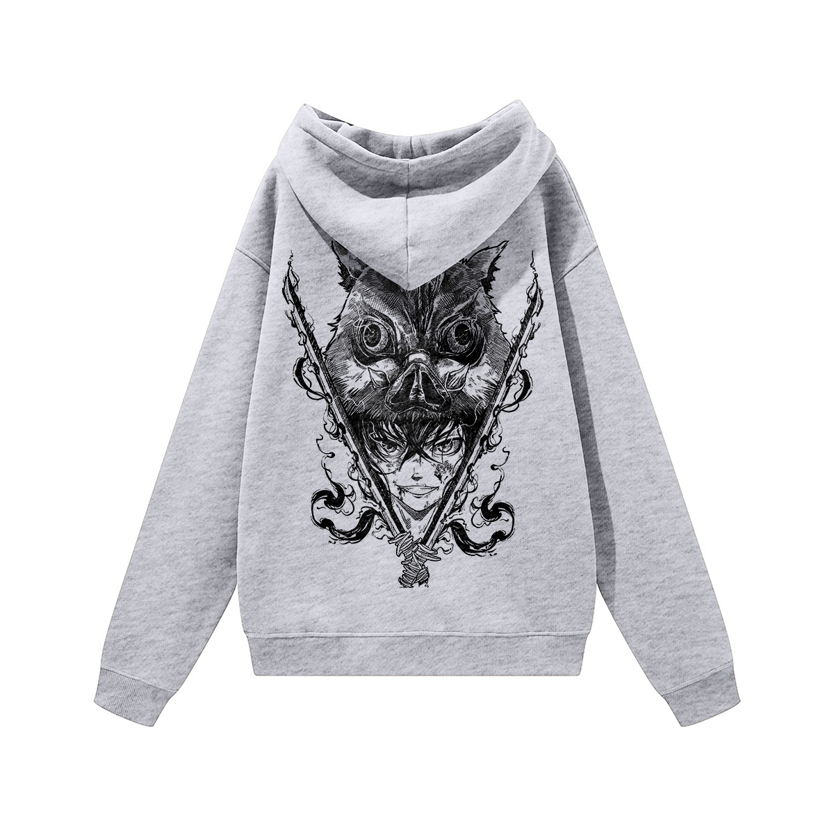 Demon Slayer Inosuke Hashibira Printed Unisex Heavyweight Hoodie with Drawstring