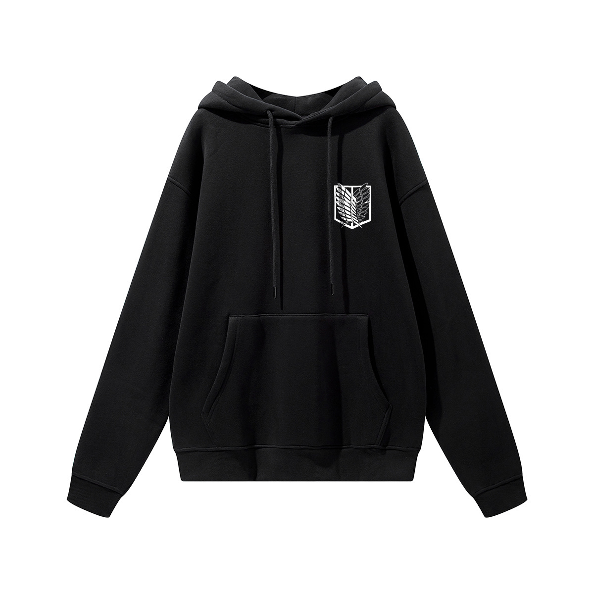 Attack on Titan Scout Regiment Printed Unisex Heavyweight Hoodie with Drawstring Image - 2