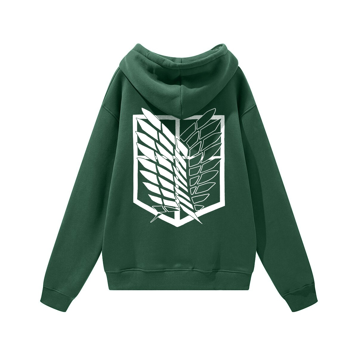 Attack on Titan Scout Regiment Printed Unisex Heavyweight Hoodie with Drawstring Image - 3