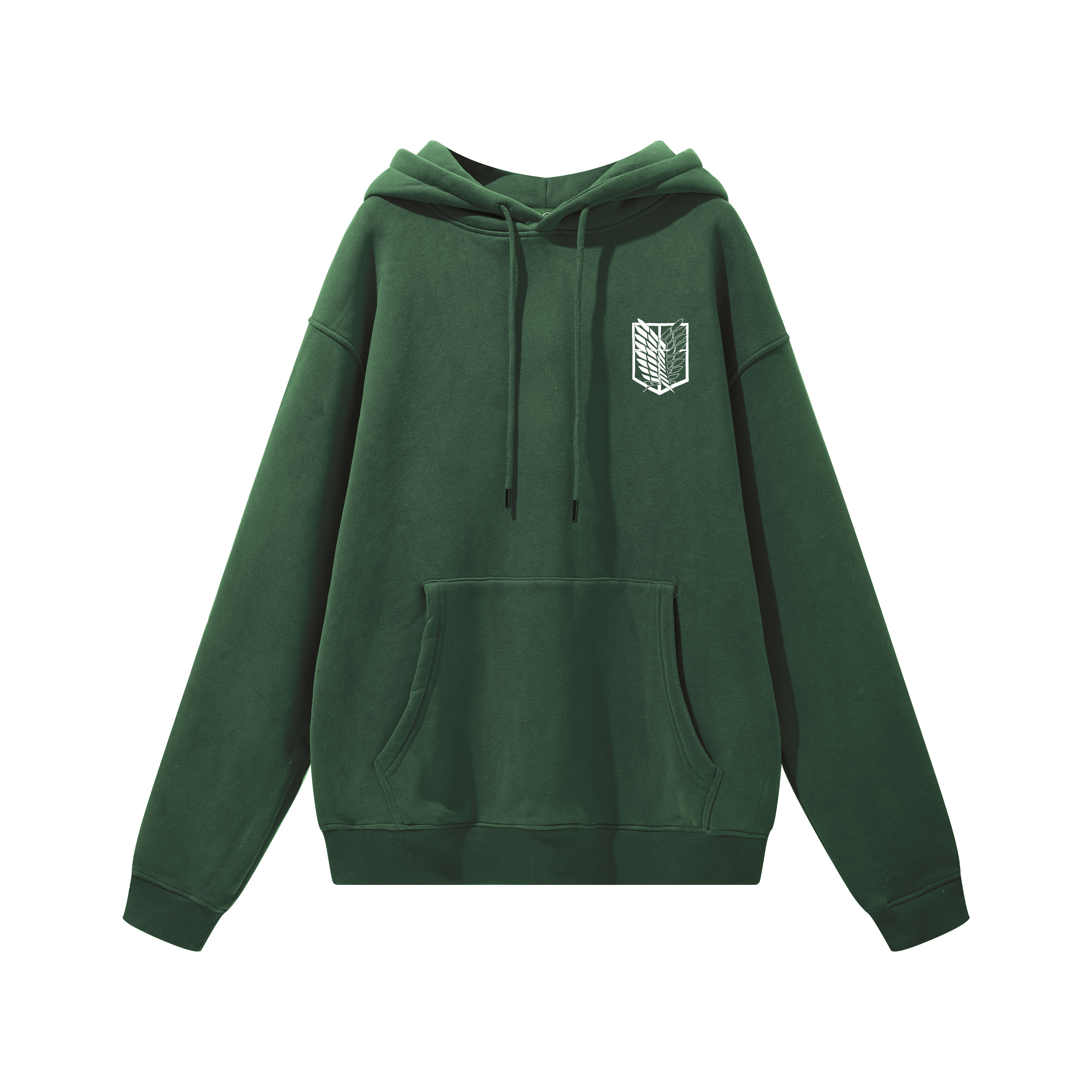 Attack on Titan Scout Regiment Printed Unisex Heavyweight Hoodie with Drawstring Image - 4